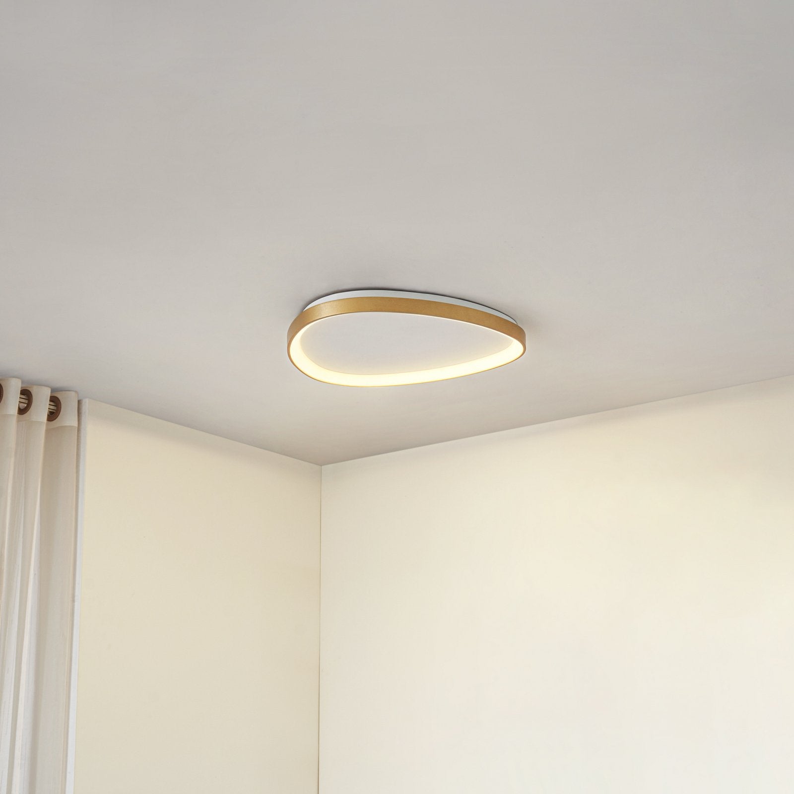 Lucande Deckenleuchte Deckenlampe LED gold Asken dimmbar Aluminium Acryl 61 cm - 4255830903106