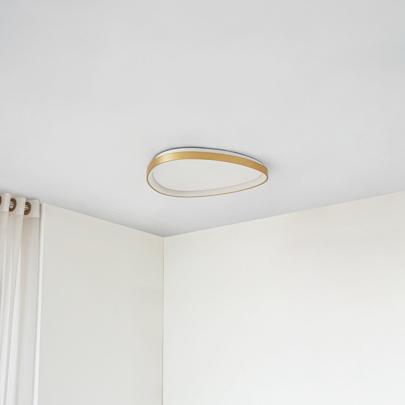 Lucande Deckenleuchte Deckenlampe LED gold Asken dimmbar Aluminium Acryl 61 cm - 4255830903106