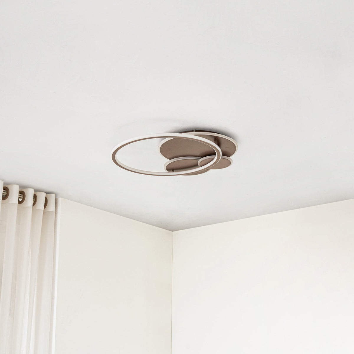 Lucande LED-Deckenleuchte Leuchte Circulo Kaffee Braun CCT dimmbar - 4255830904936