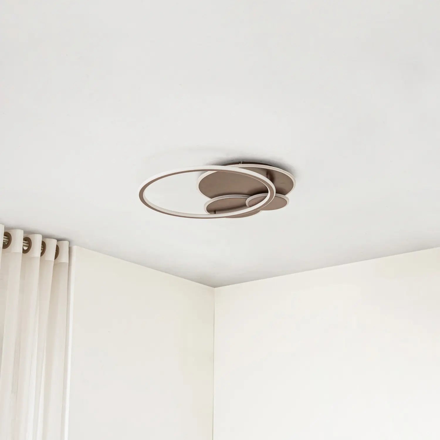B-Ware Lucande Led Deckenleuchte Leuchte Circulo Kaffee Braun Cct Dimmbar