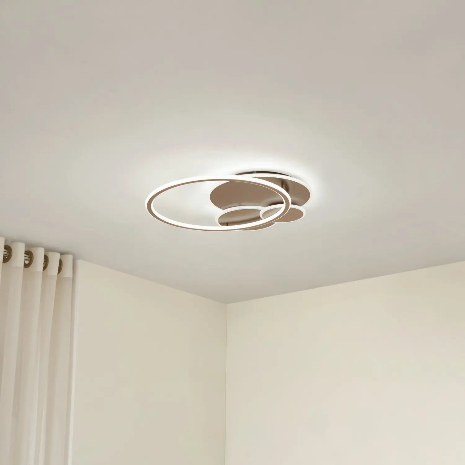 B-Ware Lucande Led Deckenleuchte Leuchte Circulo Kaffee Braun Cct Dimmbar