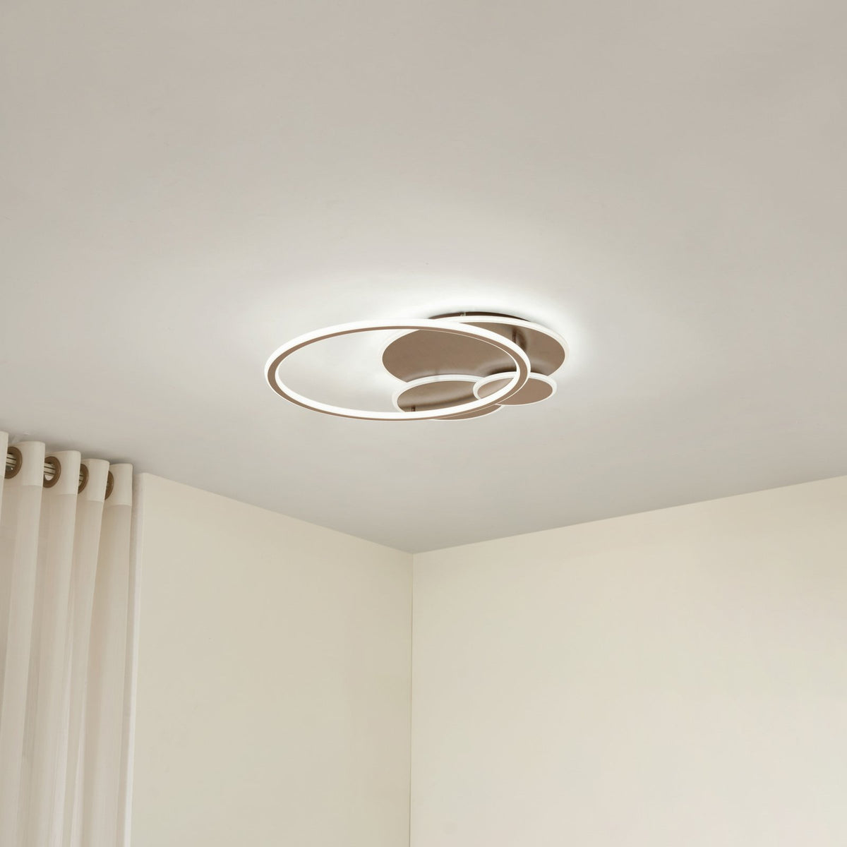 Lucande LED-Deckenleuchte Leuchte Circulo Kaffee Braun CCT dimmbar - 4255830904936