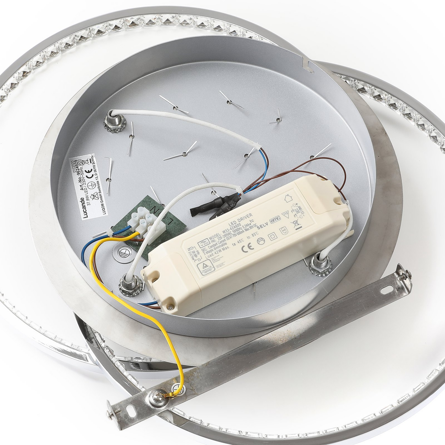 Lucande Keely Led Deckenlampe Deckenlampe Lampe Licht Leuchte Kristall 44,5cm B-Ware - 4251096573756