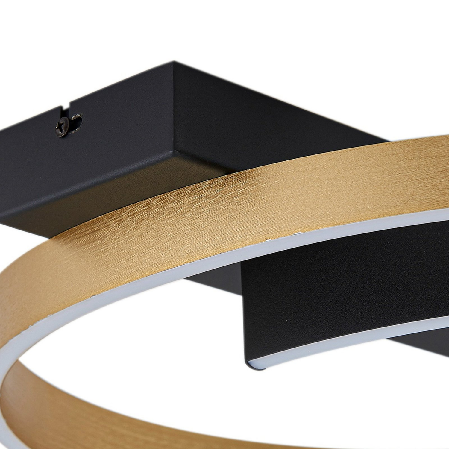 B-Ware Lucande Deckenleuchte Lampe Led Natsuma Schwarz Gold ø50 Cm Beleuchtung Leuc834
