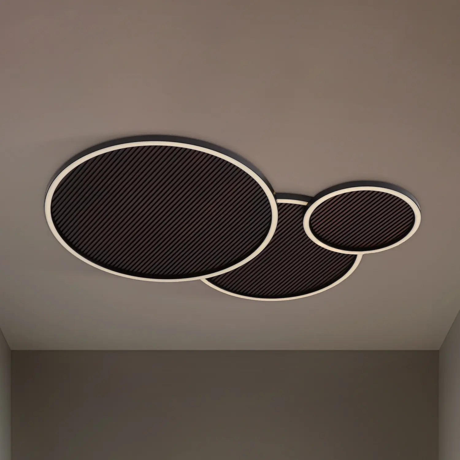 B-Ware Lucande Deckenleuchte Lampe Led Orven Schwarz Holz Dimmbar Eisen Holz 80cm 3000 K - 4255830900815