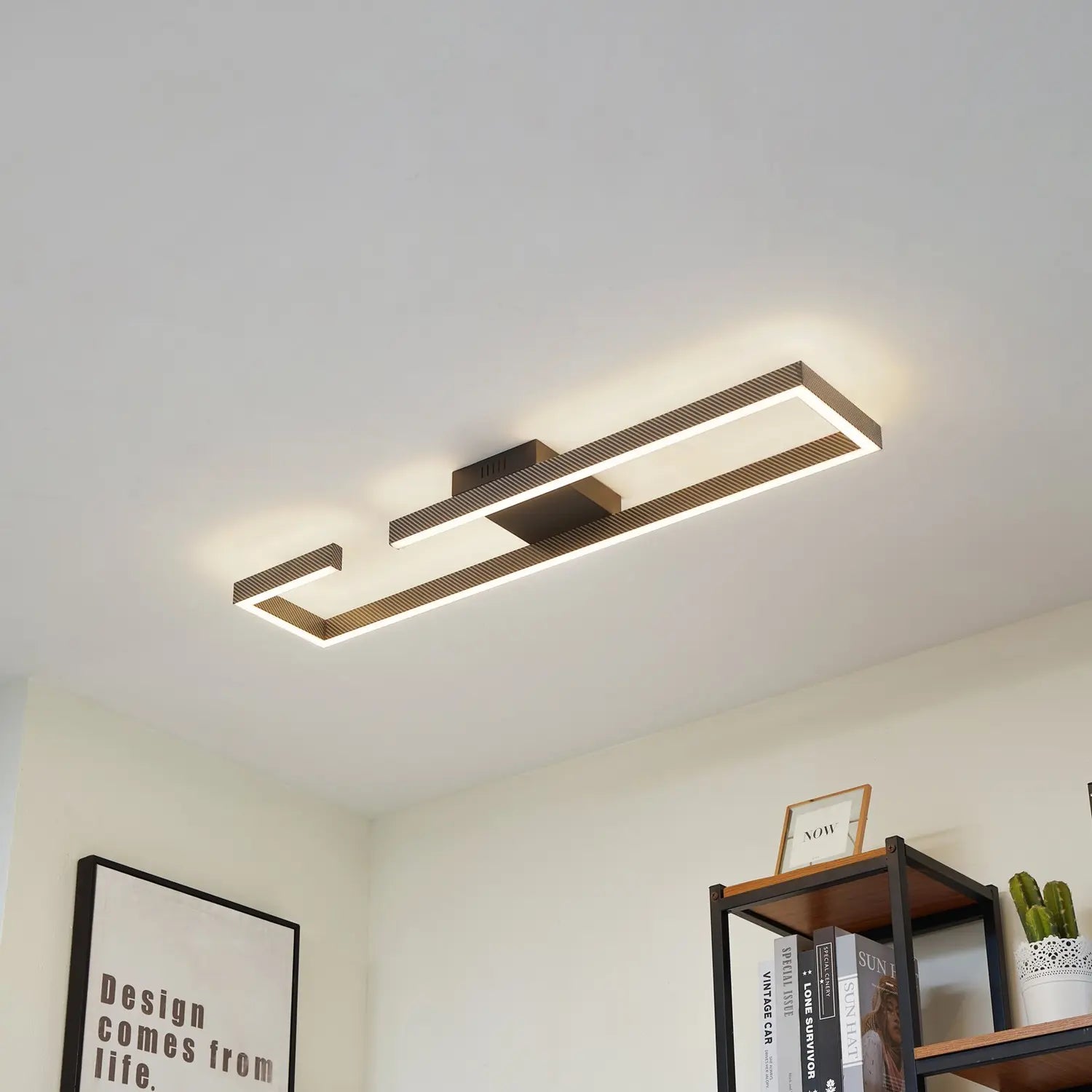 B-Ware Deckenleuchte Lampe Lucande Led Schwarz Aluminium Yvor Leuchte Leuchtmittel E470 - 4251911795011