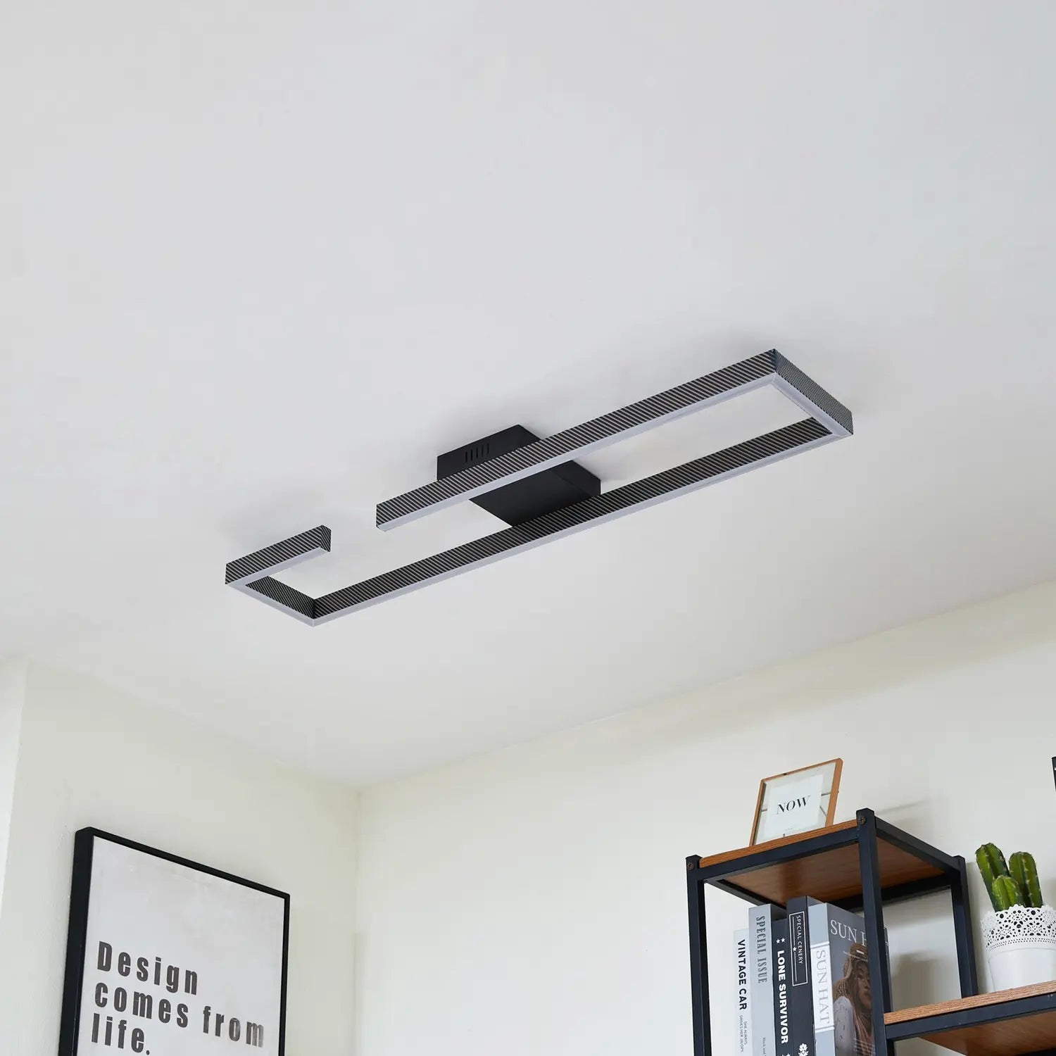 B-Ware Deckenleuchte Lampe Lucande Led Schwarz Aluminium Yvor Leuchte Leuchtmittel E470 - 4251911795011