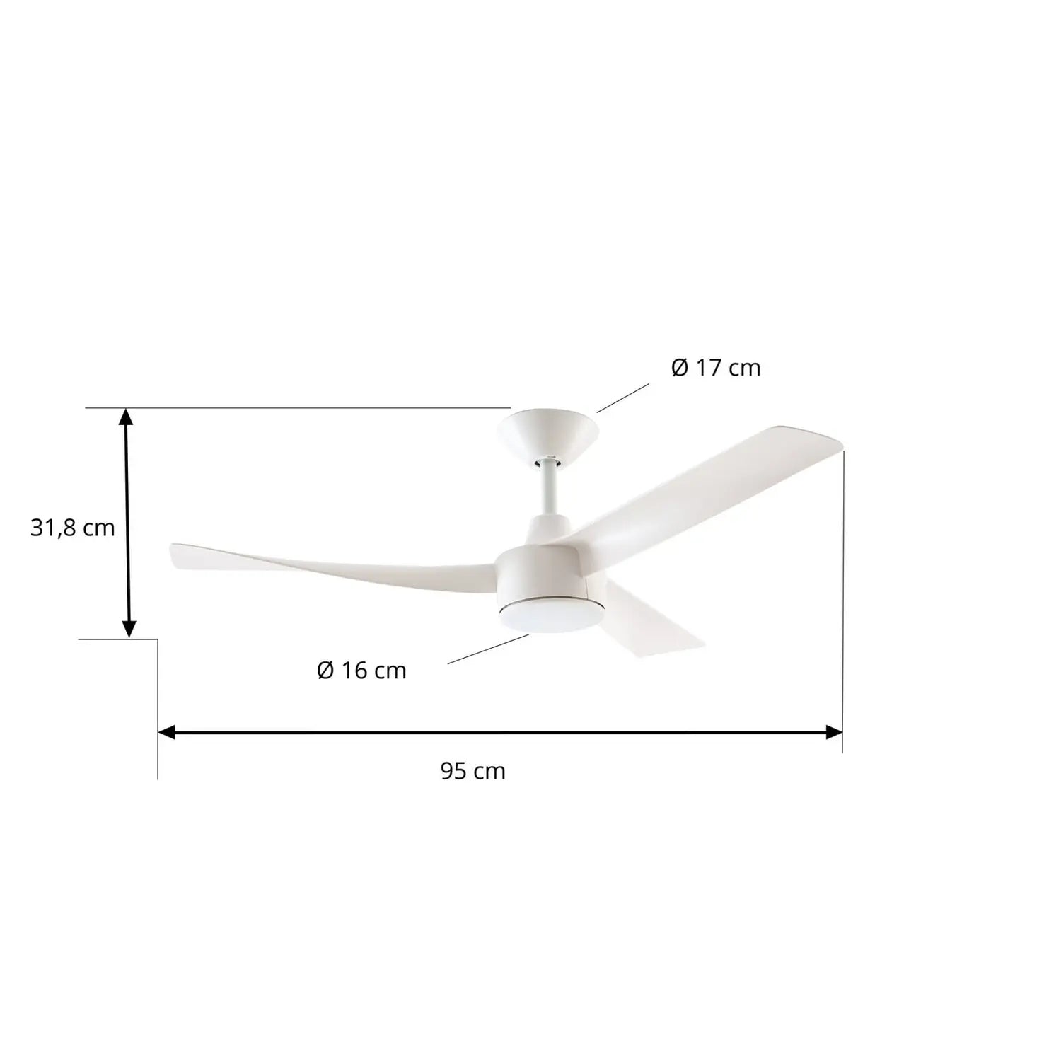B-Ware Lucande Deckenventilator Ventilator Led Beleuchtung Fernbedienung Weiß Airona - 4255830911774