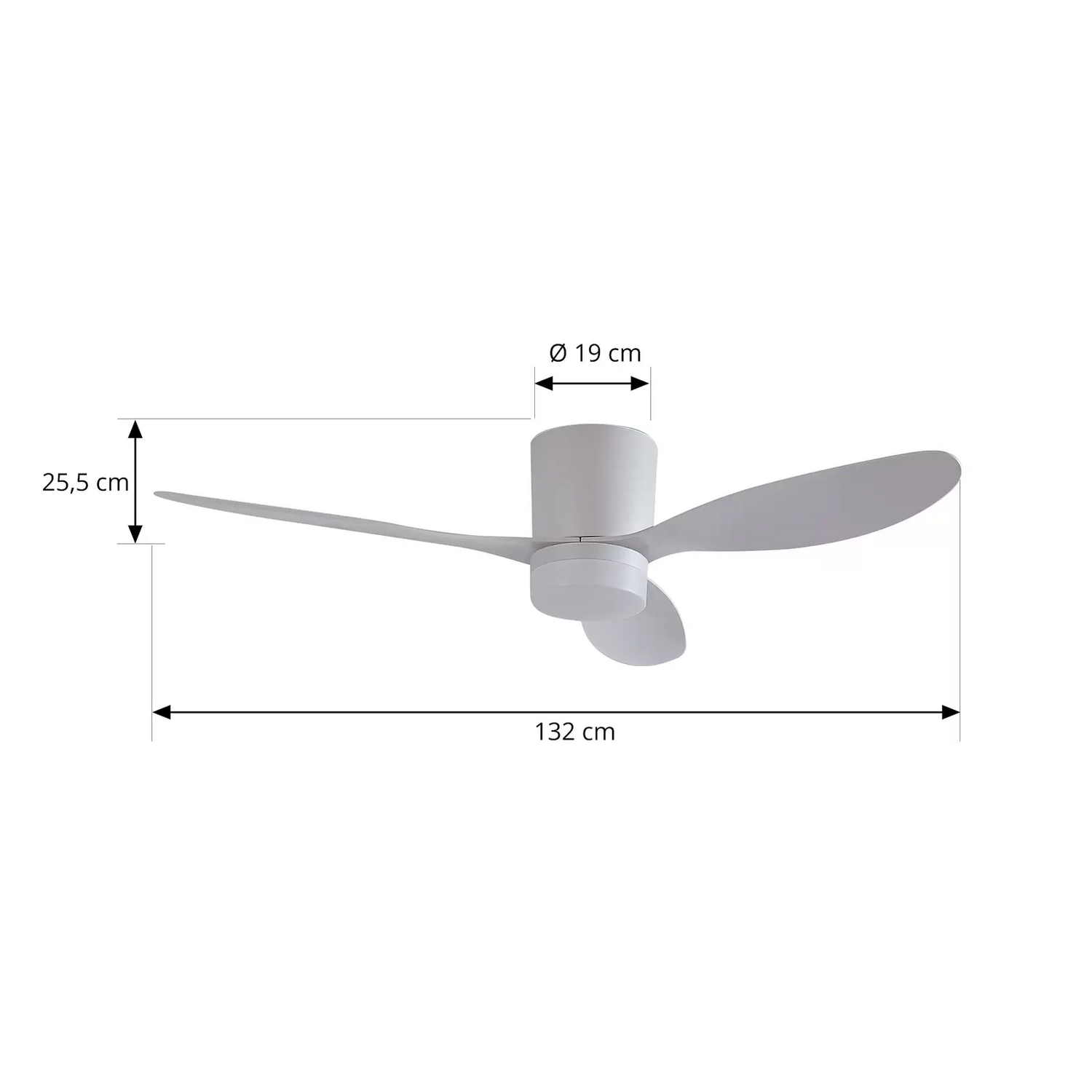 Lucande Led Deckenventilator Kayu Weiß Dc Leise ø 132 Cm Ventilator Lampe Spot B-Ware