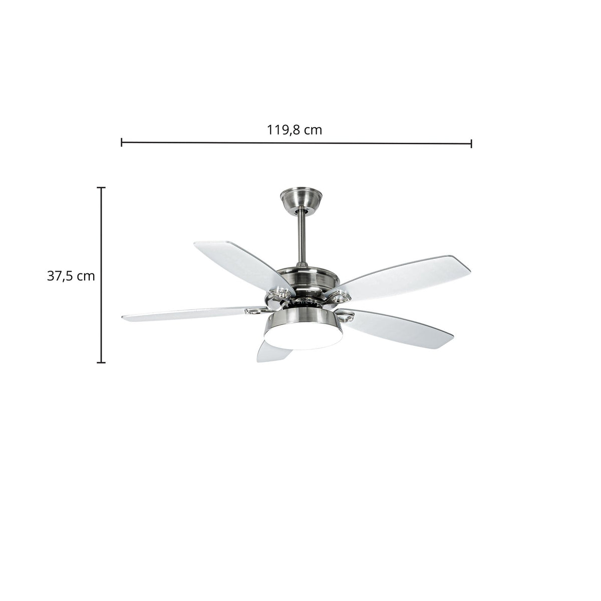 Lucande Deckenventilator Ventilator LED Kuvio Lichtfarbe Timer silber nickel 120 - 4251911789195