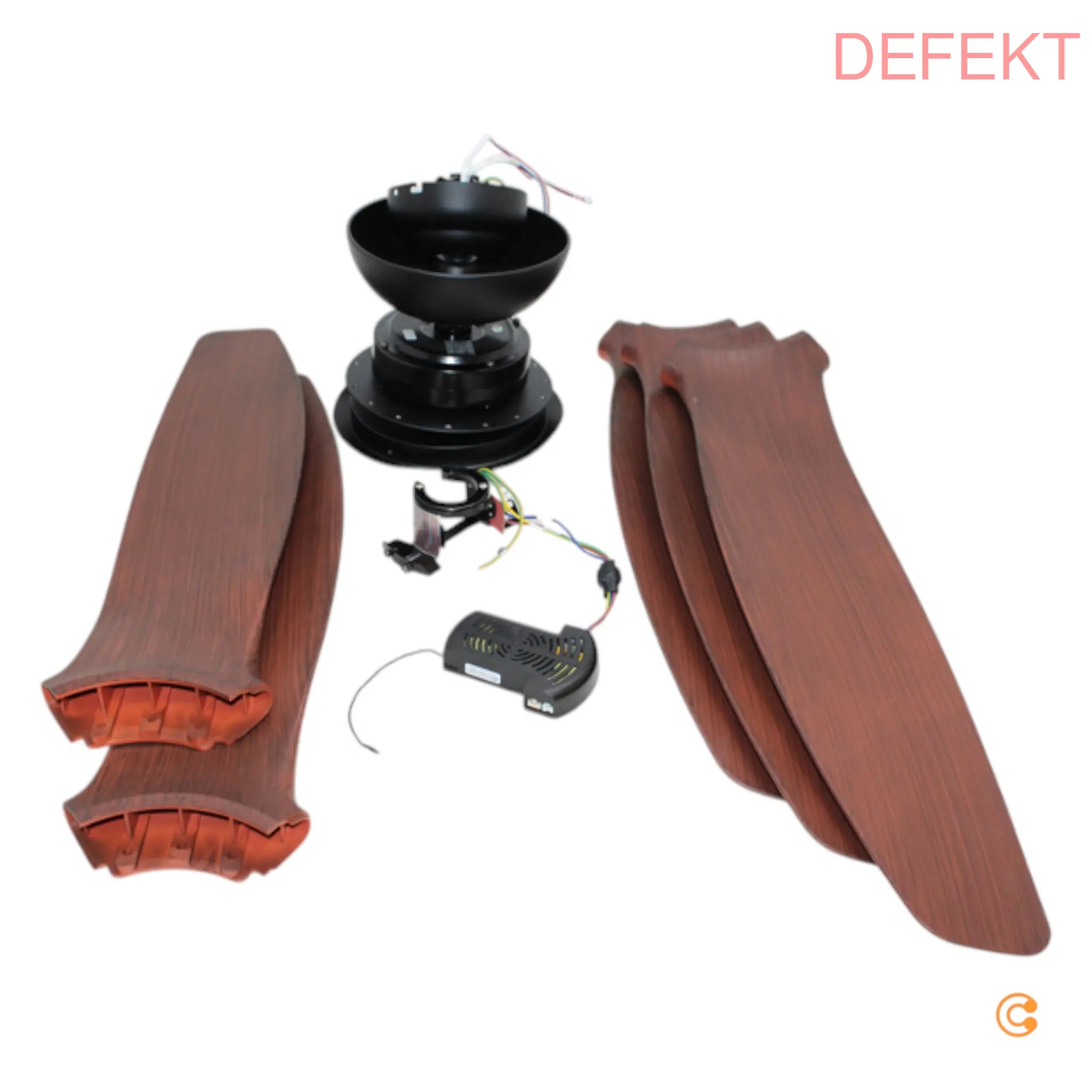 D-Ware Lucande Led Deckenventilator Omendo, Schwarz Dc Leise Cct Ventilator Defektware - 4251911780024