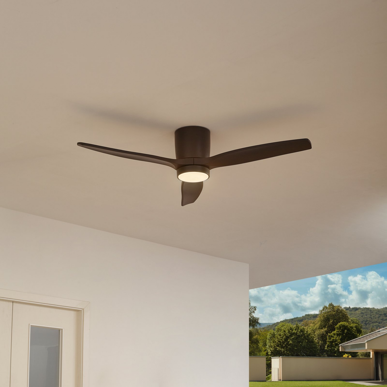 Lucande Led Deckenventilator Ventilator Sorin Schwarz Ip44 Dc Leise Beleuchtung B-Ware - 4251911797886