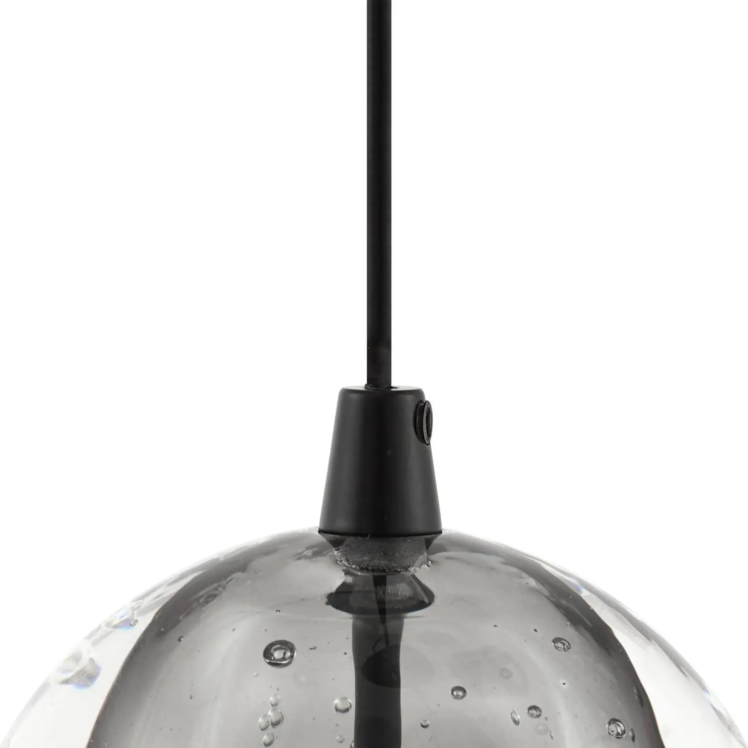 B-Ware Lucande Pendelleuchte Hängelampe Led Schwarz Glas Metall Transparent Getönt671