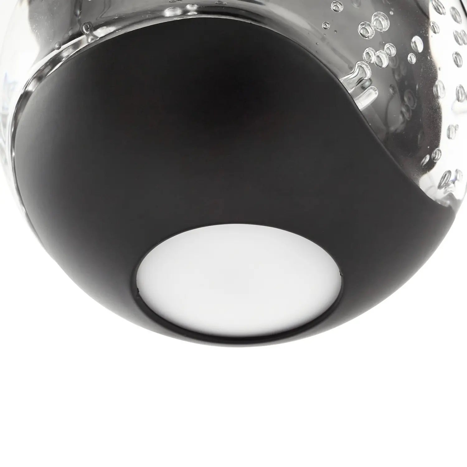 B-Ware Lucande Pendelleuchte Hängelampe Led Schwarz Glas Metall Transparent Getönt671