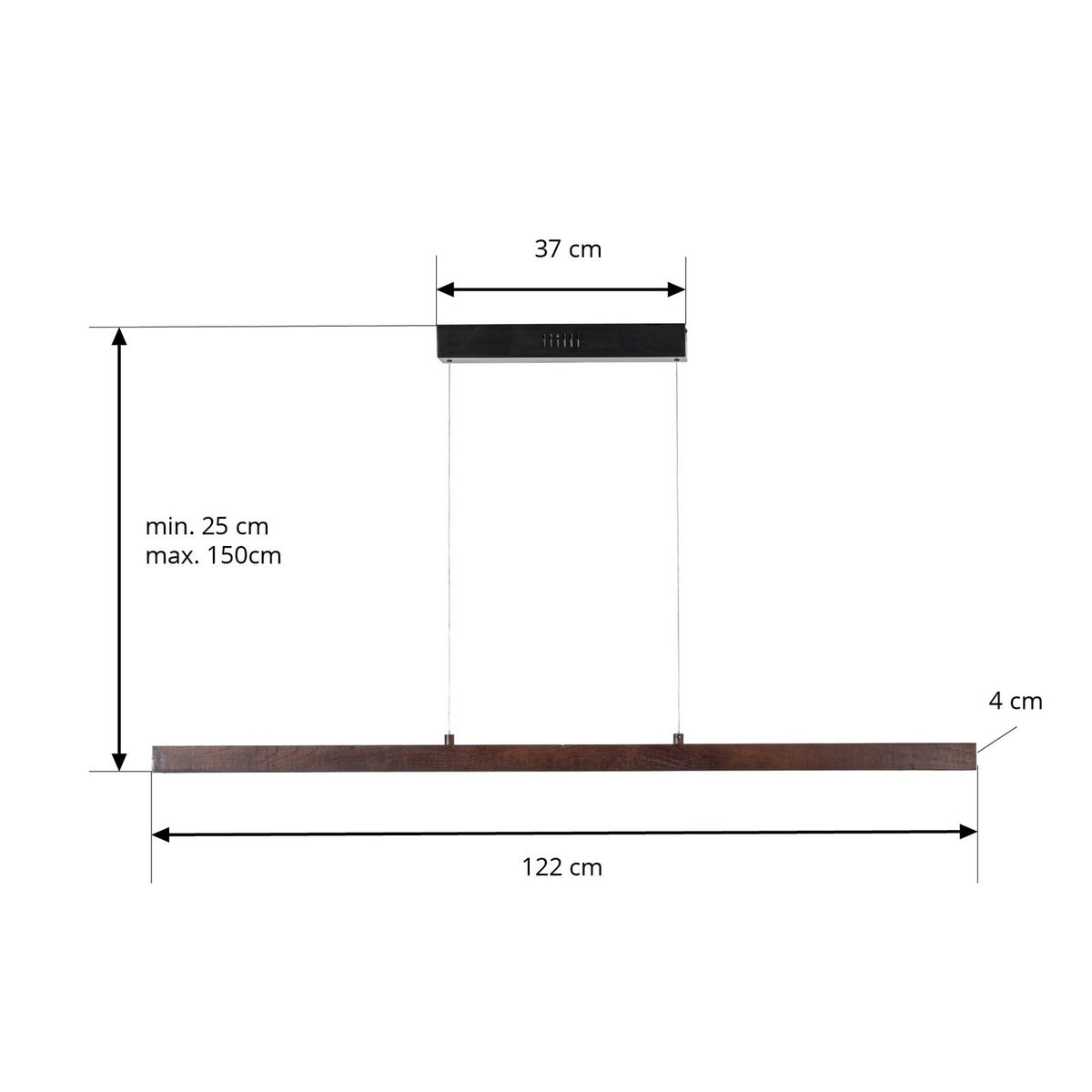 Lucande Pendelleuchte Hängelampe LED Nihalo walnuss dimmbar CCT höhenverstellbar - 4255830903120