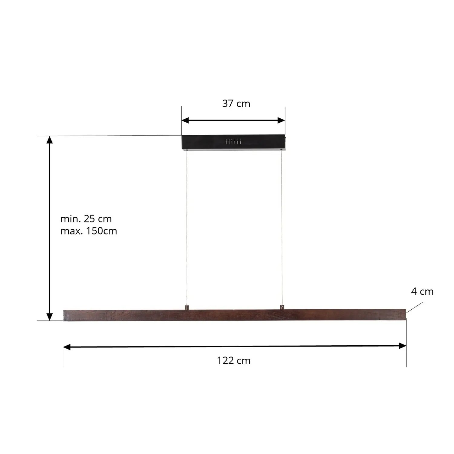 B-Ware Lucande Led Hängelampe Pendelleuchte Nihalo Walnuss Dimmbar Cct 122 Cm - 8511661806240