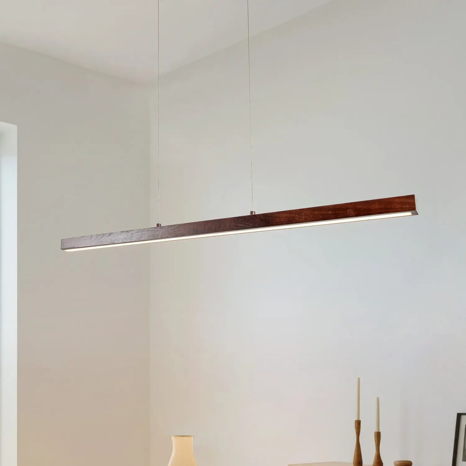 B-Ware Lucande Led Hängelampe Pendelleuchte Nihalo Walnuss Dimmbar Cct 122 Cm - 8511661806240