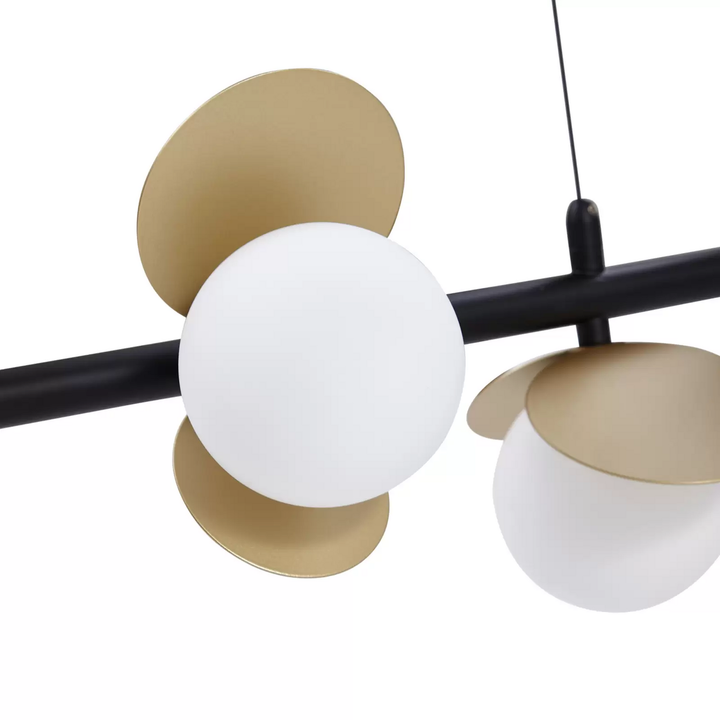 Lucande Led Hängelampe Pallo Schwarz Gold Glas Deckenlampe Lampe Siehe Text/Foto B-Ware