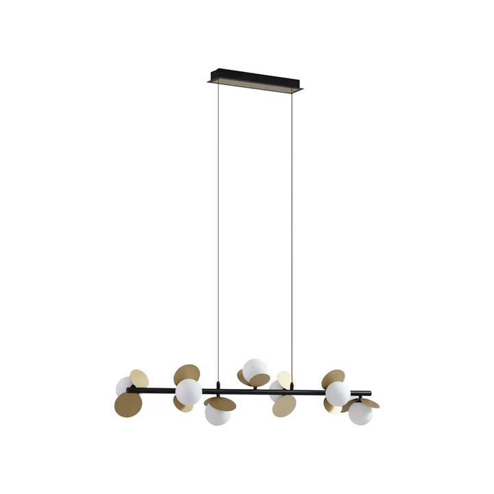 Lucande Led Hängelampe Pallo Schwarz Gold Glas Deckenlampe Lampe Siehe Text/Foto B-Ware