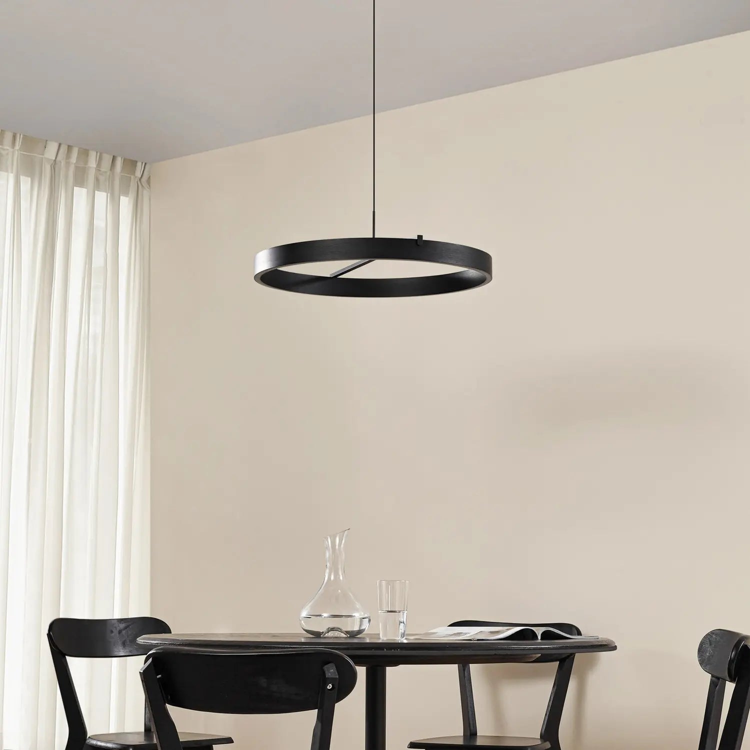 B-Ware Lucande Led Hängelampe Pendelleuchte Rovan Schwarz Dimmbar Cct 60 Cm ø360 - 4255830903199