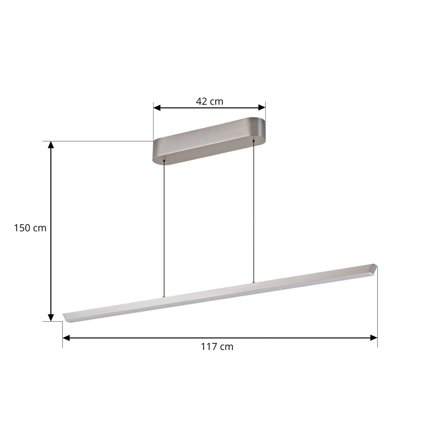 B-Ware Lucande Pendelleuchte Hängelampe Led Lampe Solvar Silber Touch Dimmbar Cct 117cm - 4255830910401