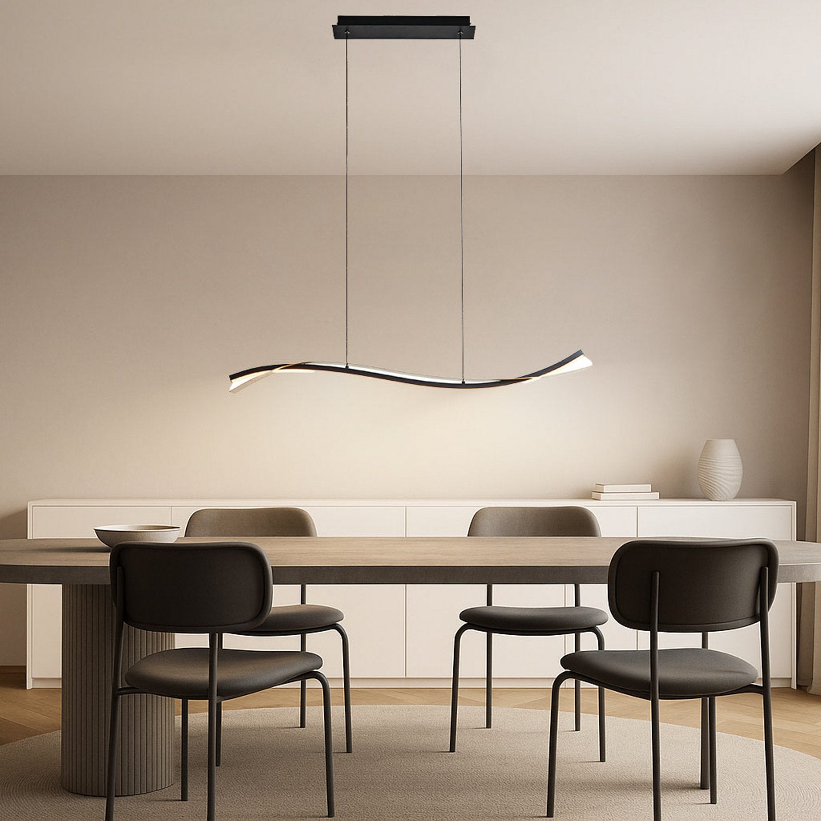 Lucande LED-Hängeleuchte Pendelleuchte Alevia schwarz gold CCT dimmbar - 4255830901317