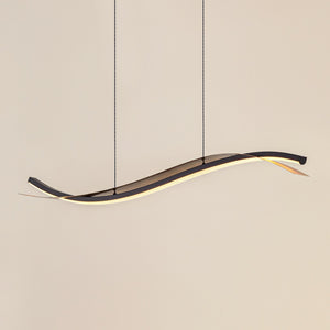 B-Ware Lucande LED-Hängeleuchte Pendelleuchte Alevia schwarz gold CCT dimmbar