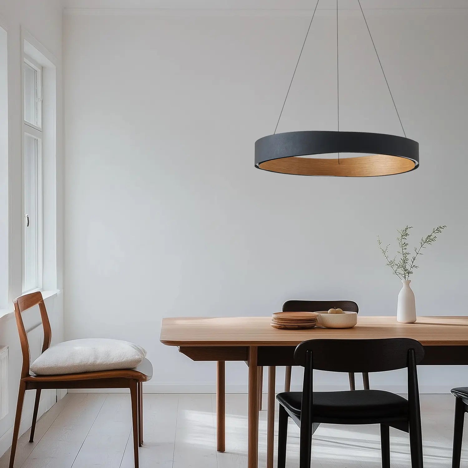 B-Ware Lucande Led Hängeleuchte Pendel Daelor Fernbedienung Schwarz Holz Cct Dimmbar291