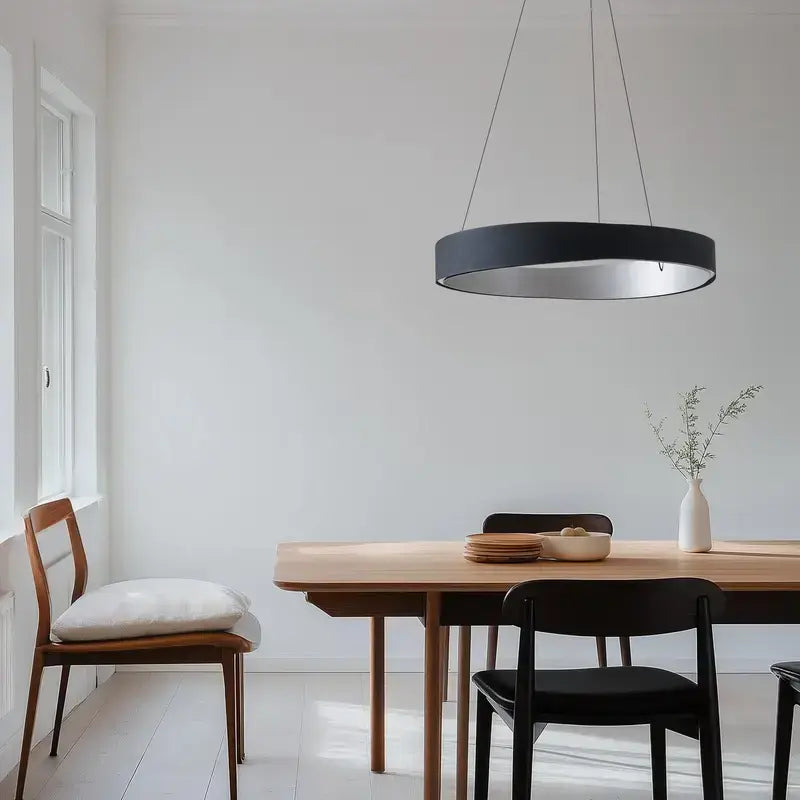 B-Ware Lucande Pendelleuchte Hängeleuchte Led Schwarz Aluminium Fernbedienung Dimmbar