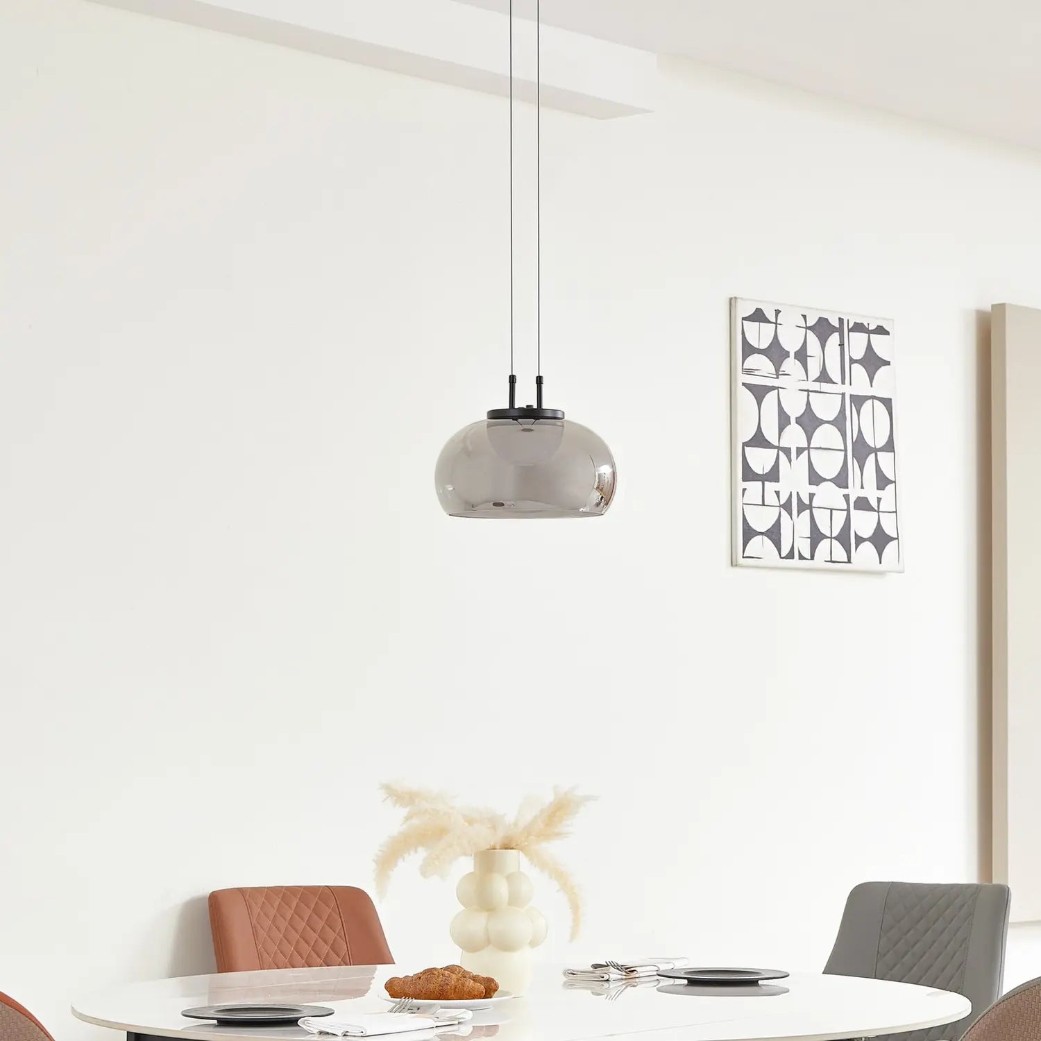 B-Ware Lucande Pendelleuchte Hängelampe Led Glas Rauchgrau Leuchte Höhenverstellbar 812 - 4251911791785