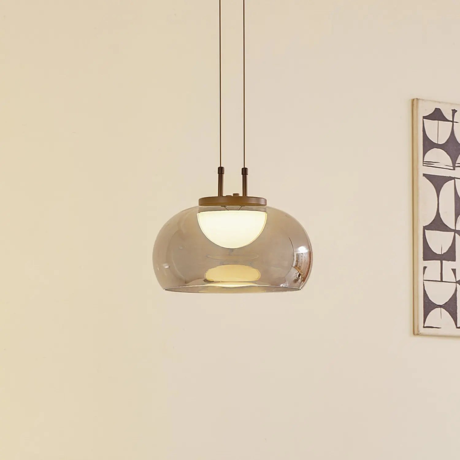B-Ware Lucande Pendelleuchte Hängelampe Led Glas Rauchgrau Leuchte Höhenverstellbar 812 - 4251911791785