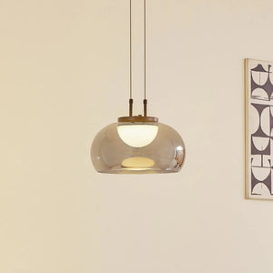 B-Ware Lucande Pendelleuchte Hängelampe Led Glas Rauchgrau Leuchte Höhenverstellbar 812