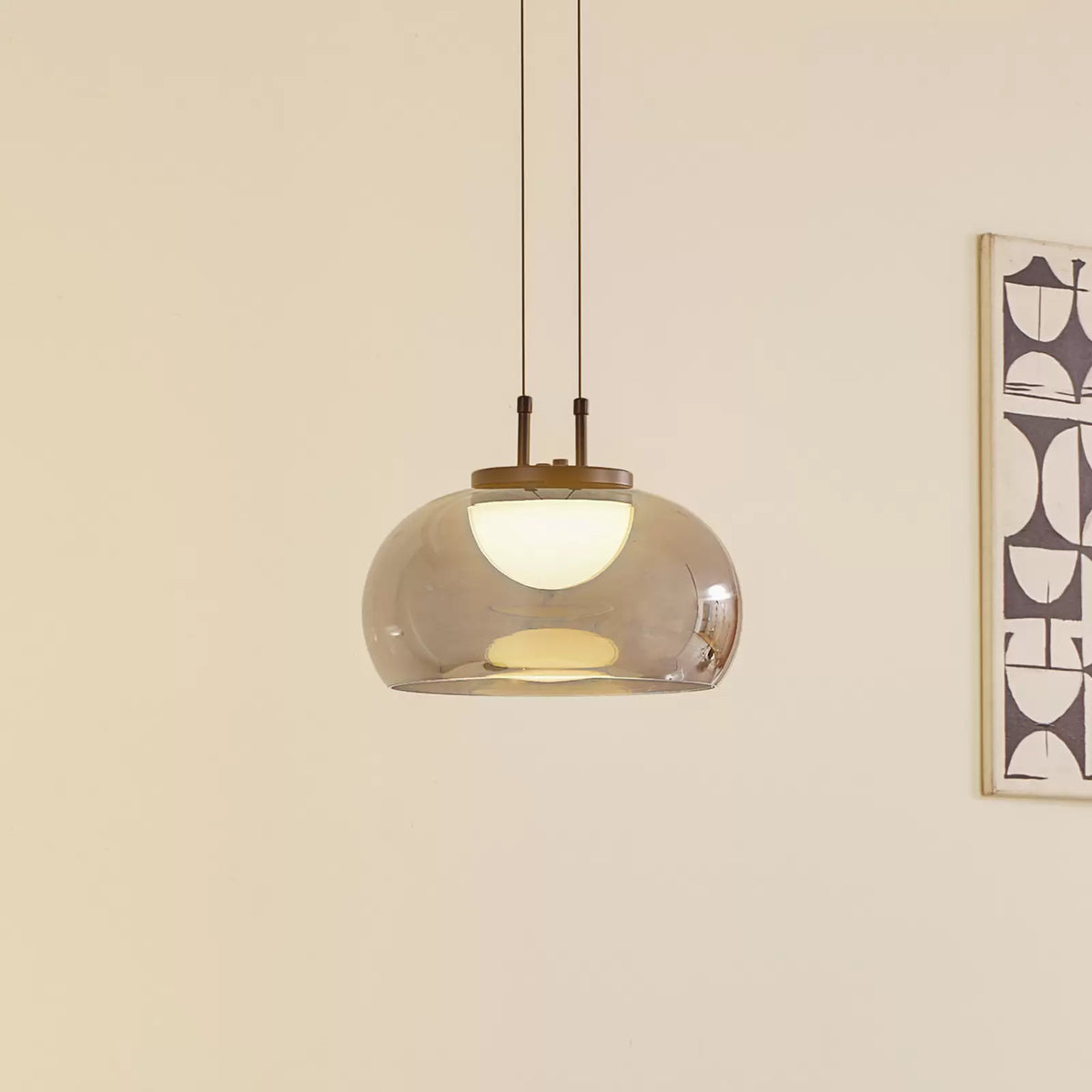 Lucande Hängeleuchte Dain LED Pendelleuchte Lampe grau 1-flammig - 4251911791785
