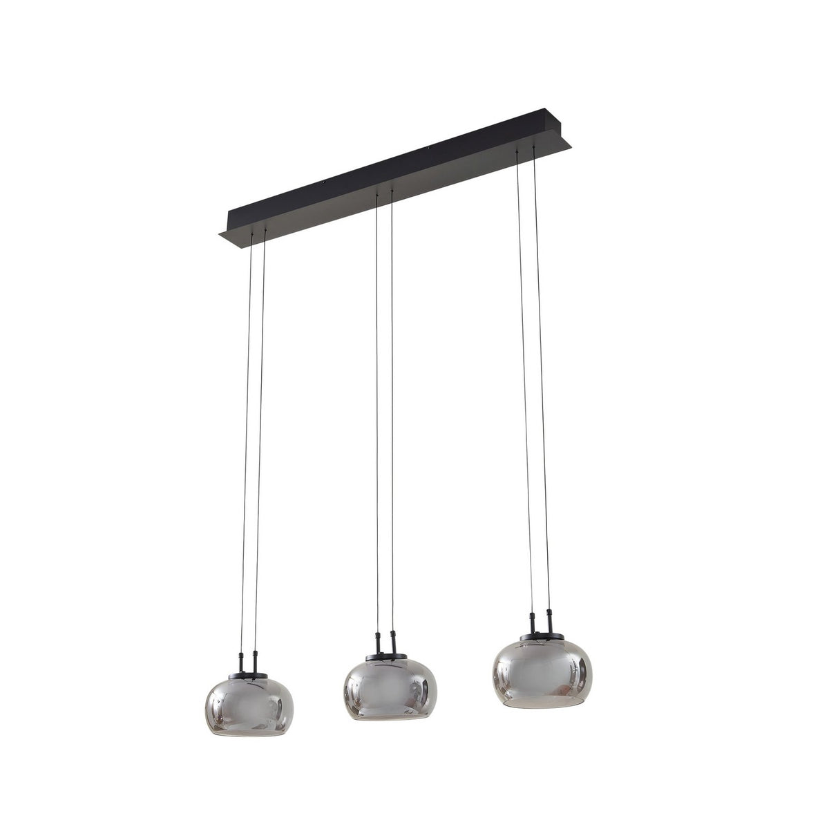 Lucande LED Hängeleuchte Pendellampe Lampe rauchgrau Glas höhenverstellbar - 4251911791792