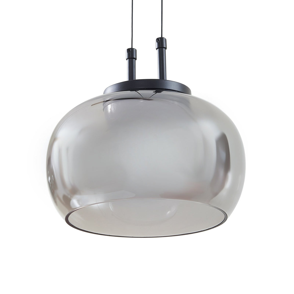 Lucande LED Hängeleuchte Pendellampe Lampe rauchgrau Glas höhenverstellbar - 4251911791792