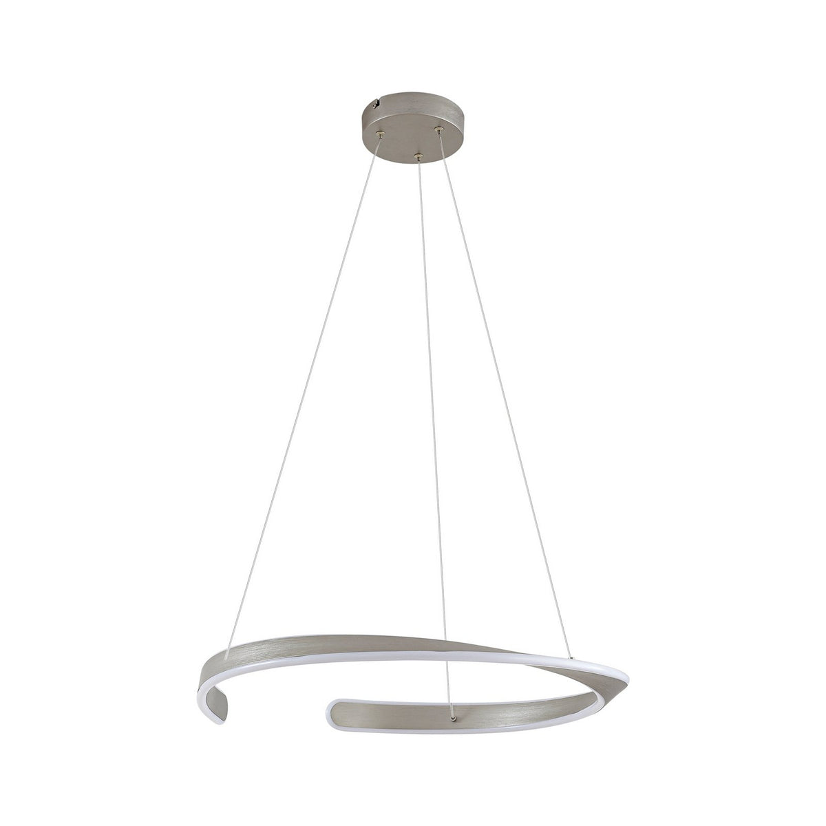 Lucande LED Hängeleuchte Pendelleuchte Eloura silber Metall CCT Ø58cm - 4255830902963