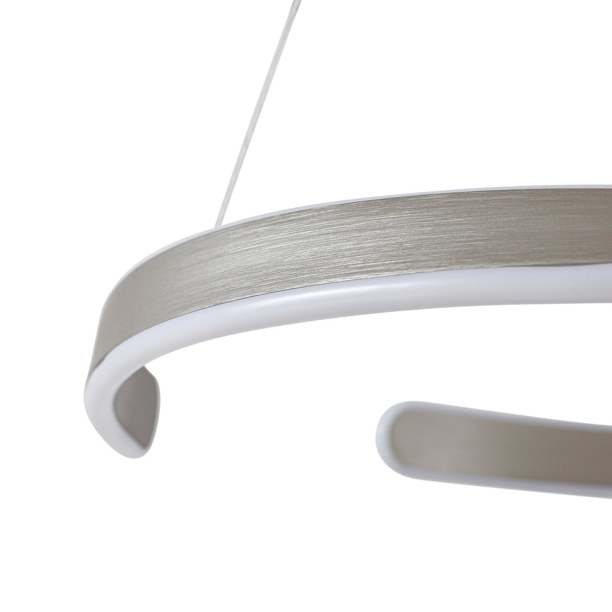 Lucande LED Hängeleuchte Pendelleuchte Eloura silber Metall CCT Ø58cm - 4255830902963