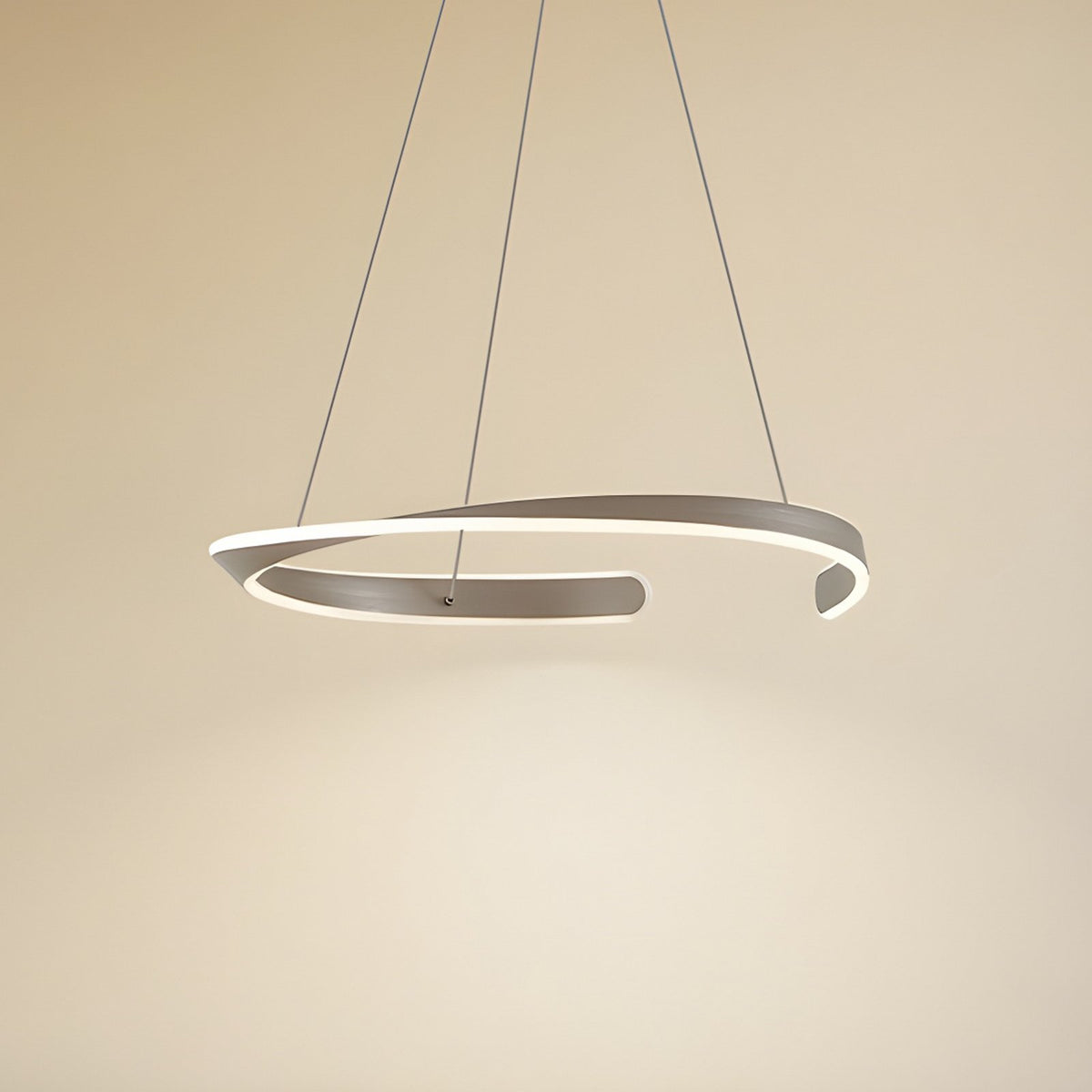 Lucande LED Hängeleuchte Pendelleuchte Eloura silber Metall CCT Ø58cm - 4255830902963