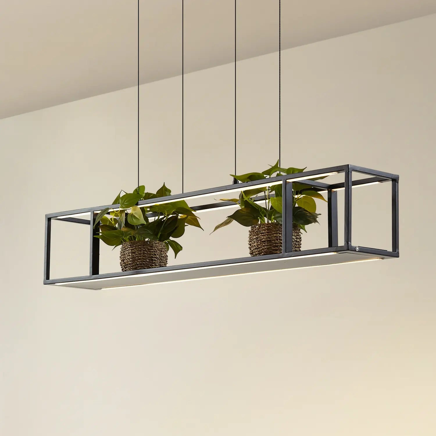B-Ware Lucande Pendelleuchte Hängeleuchte Led Lampe Estante Schwarz Dimmbar Eisen352