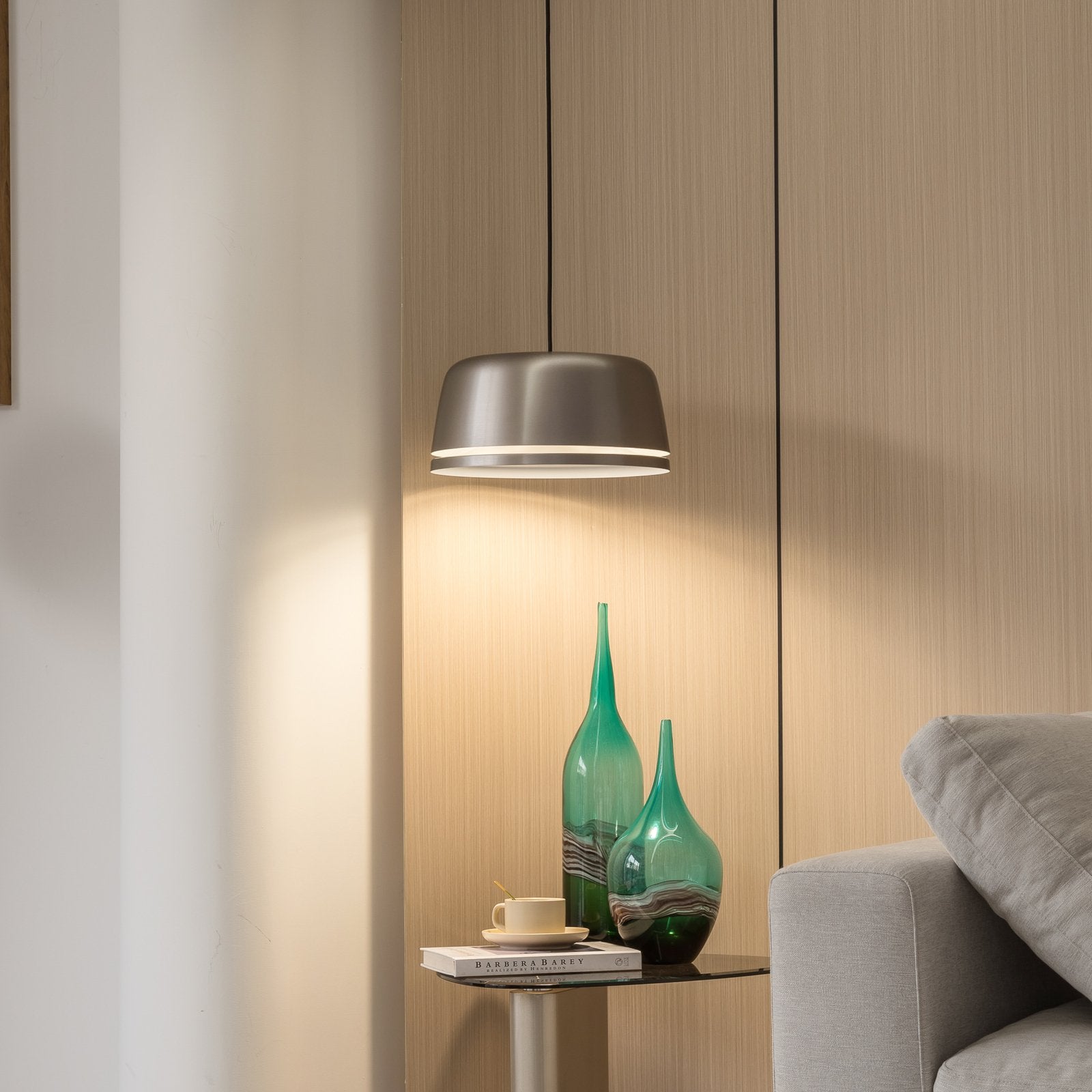 Lucande Pendelleuchte Hängeleuchte LED grau Aluminium Wohnraum Beleuchtung - 4251911768039