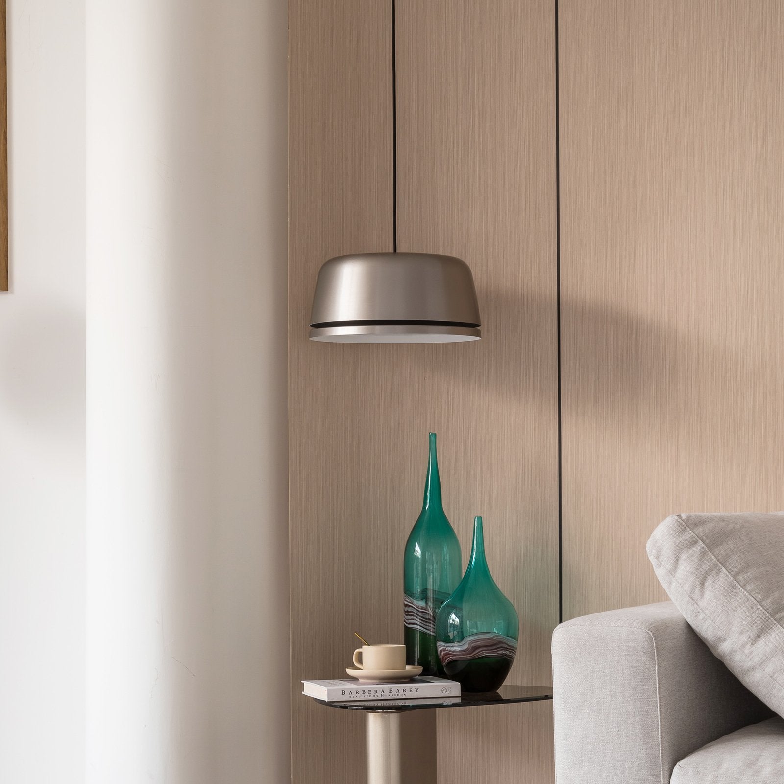 Lucande Pendelleuchte Hängeleuchte LED grau Aluminium Wohnraum Beleuchtung - 4251911768039