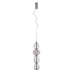 B-Ware Lucande Pendelleuchte Hängeleuchte Led Glas Grau Weiß Wohnzimmer Essbereich K299