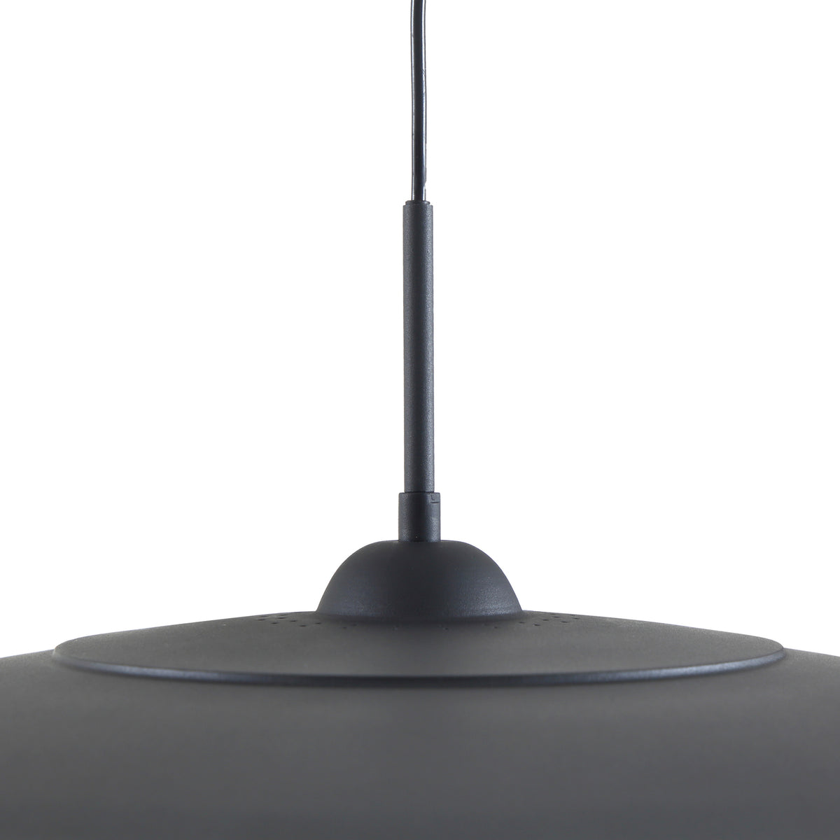 Lucande Pendelleuchte Hängeleuchte LED Metall schwarz Foco runde Leuchte 50 cm - 4251911778700