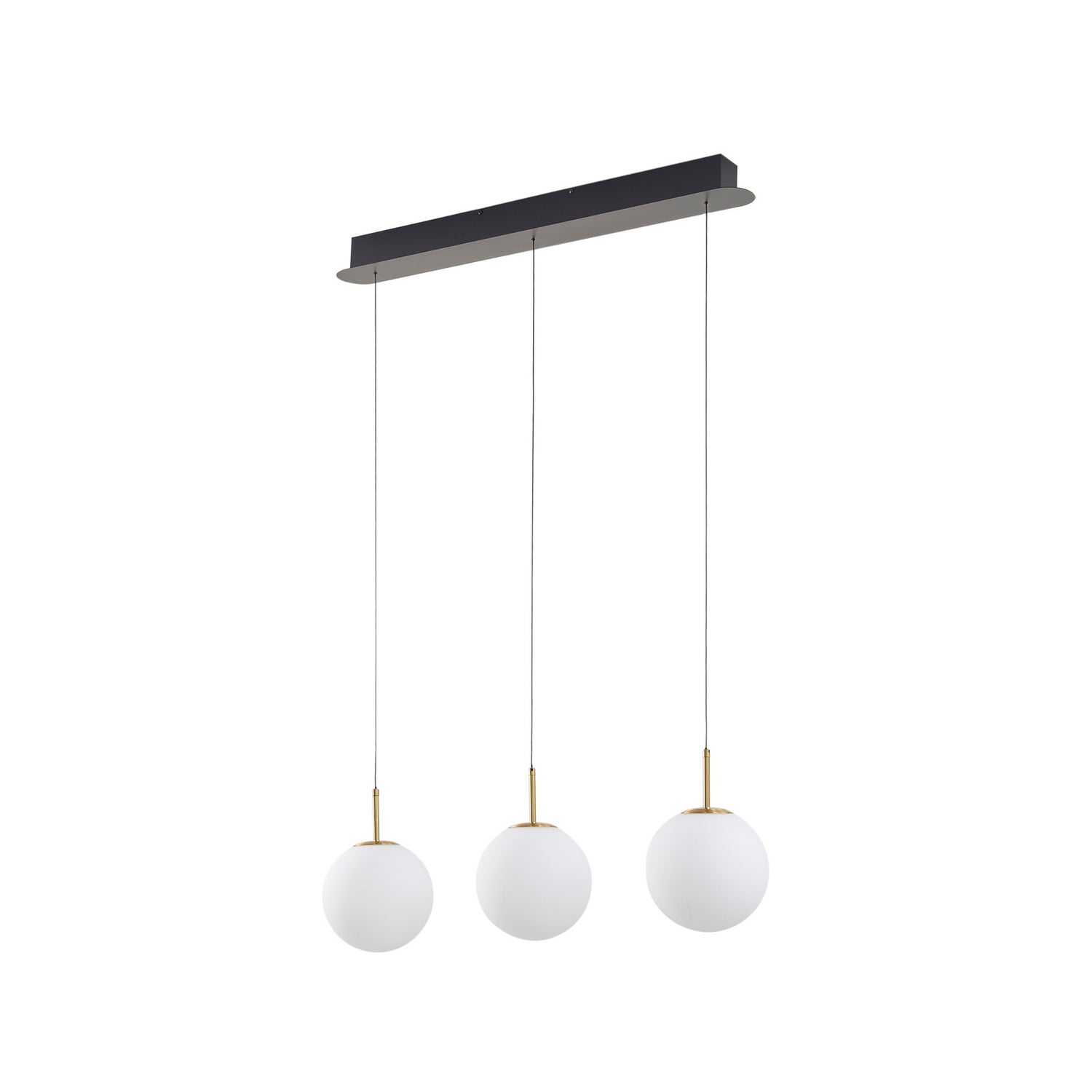 B-Ware Lucande Pendelleuchte Hängeleuchte Led Joran Glas Weiß Gold Esszimmer Lampe - 4251911791815