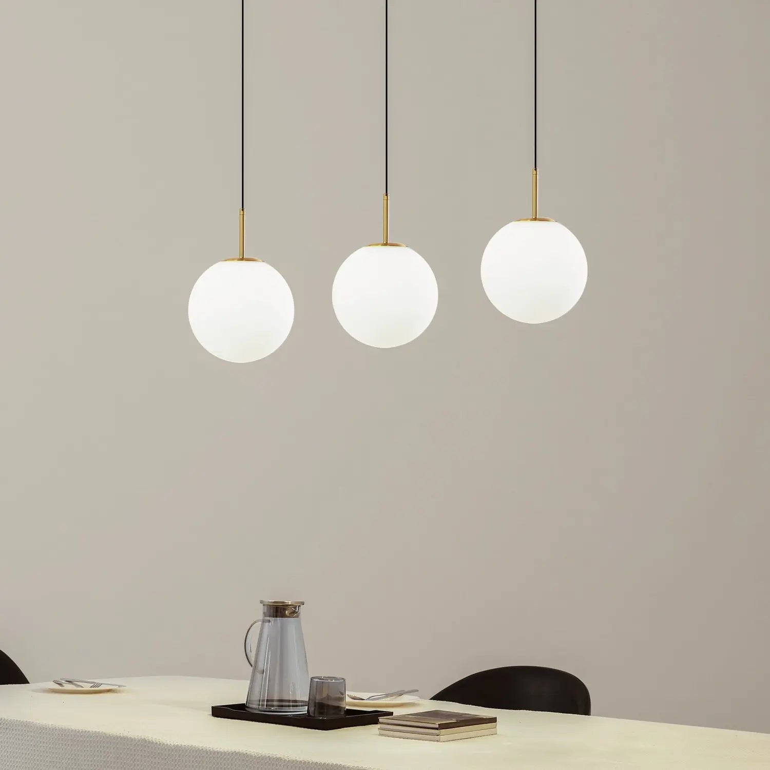B-Ware Lucande Pendelleuchte Hängeleuchte Led Joran Glas Weiß Gold Esszimmer Lampe - 4251911791815