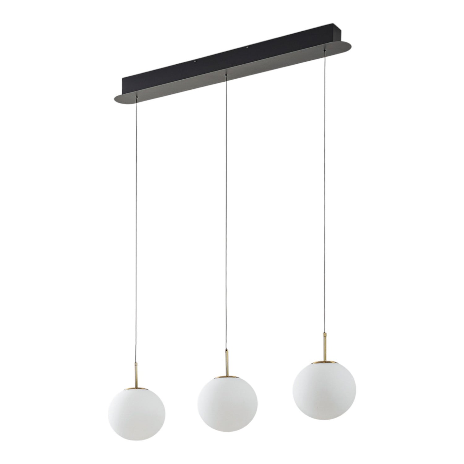 B-Ware Lucande Pendelleuchte Hängeleuchte Led Joran Glas Weiß Gold Esszimmer Lampe - 4251911791815