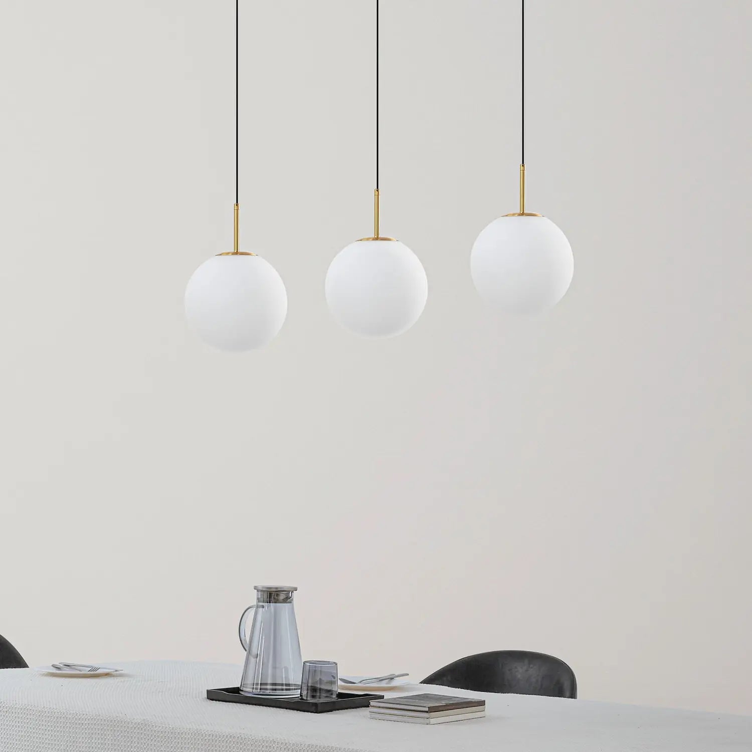 B-Ware Lucande Pendelleuchte Hängeleuchte Led Joran Glas Weiß Gold Esszimmer Lampe - 4251911791815