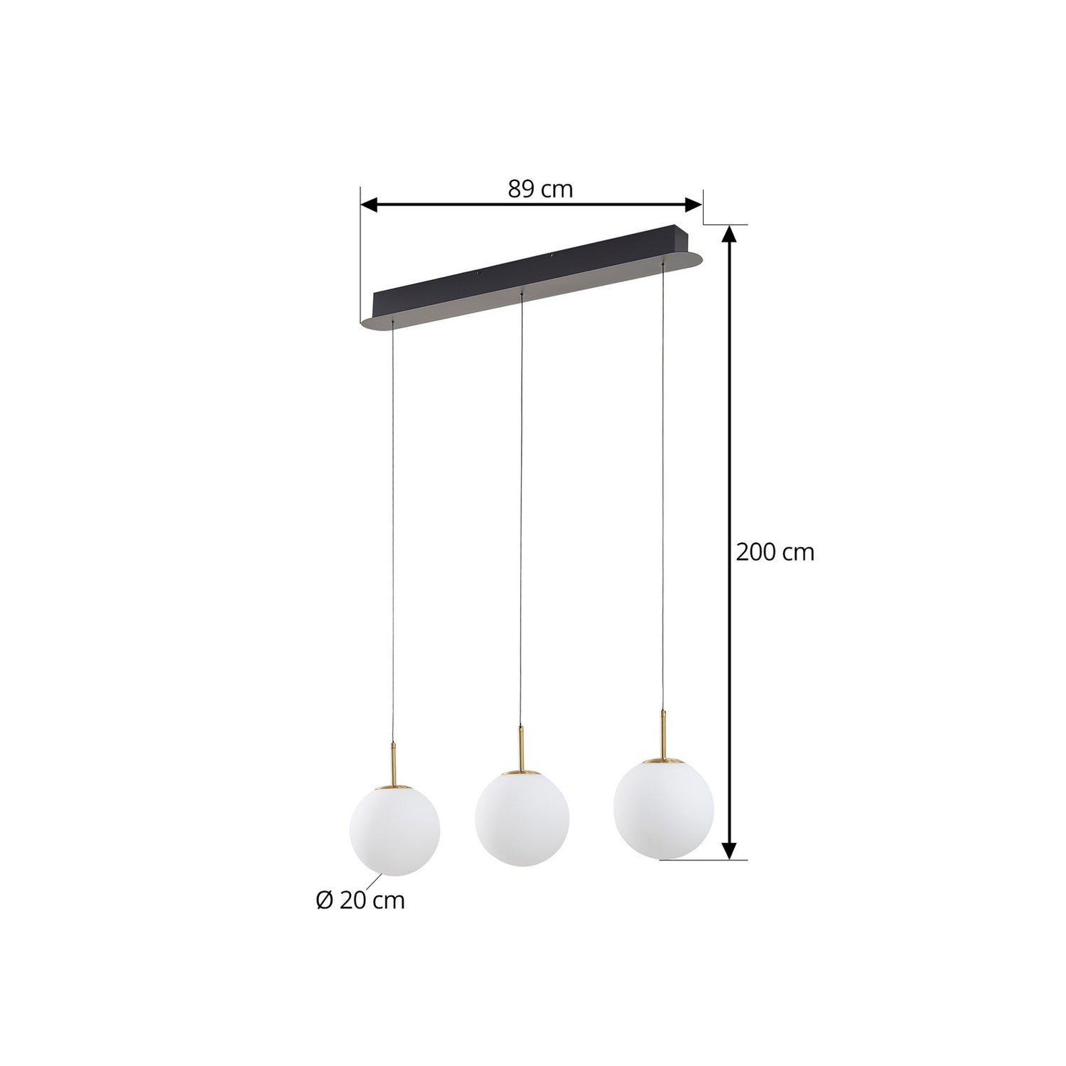 B-Ware Lucande Pendelleuchte Hängeleuchte Led Joran Glas Weiß Gold Esszimmer Lampe - 4251911791815