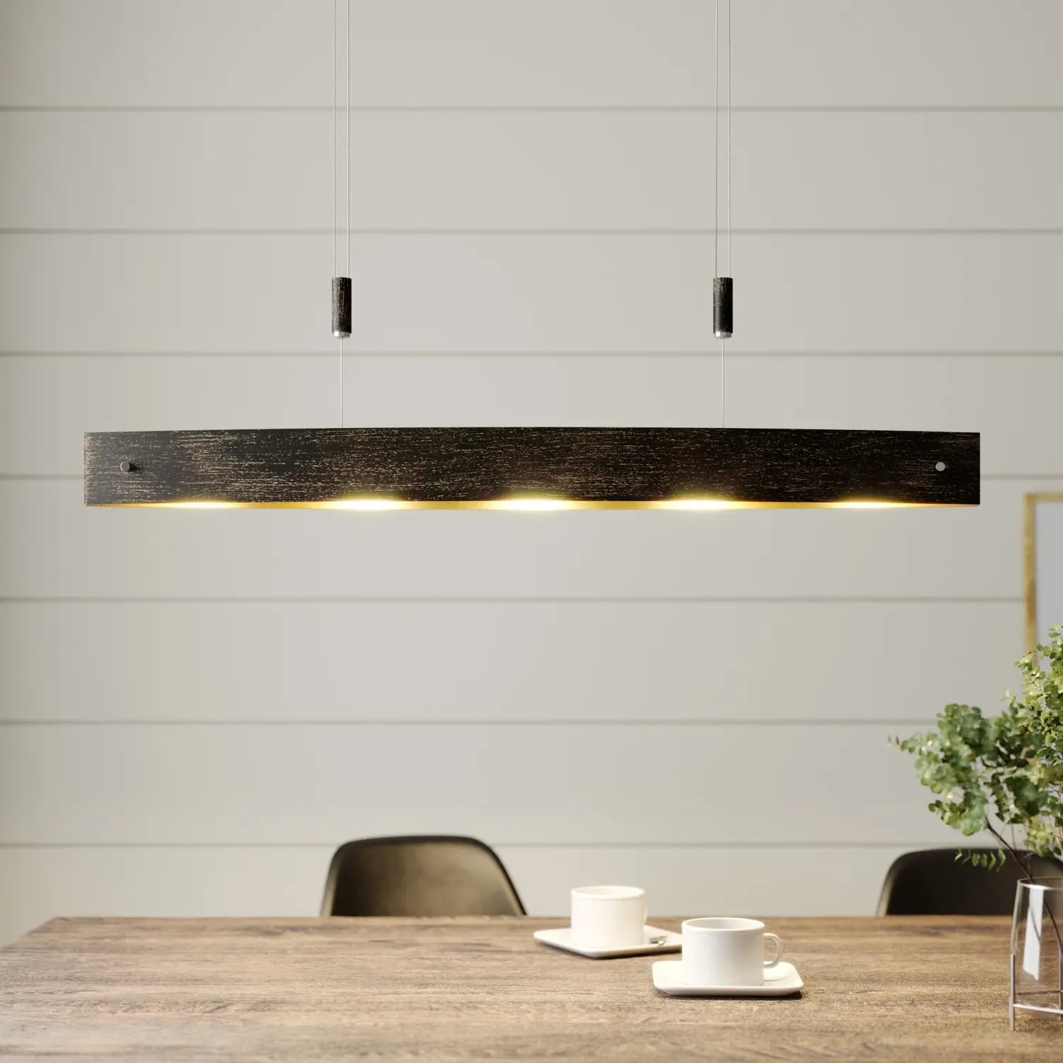 B-Ware Lucande Led Hängeleuchte Deckenlampe Lio Schwarz Höhenverstellbar