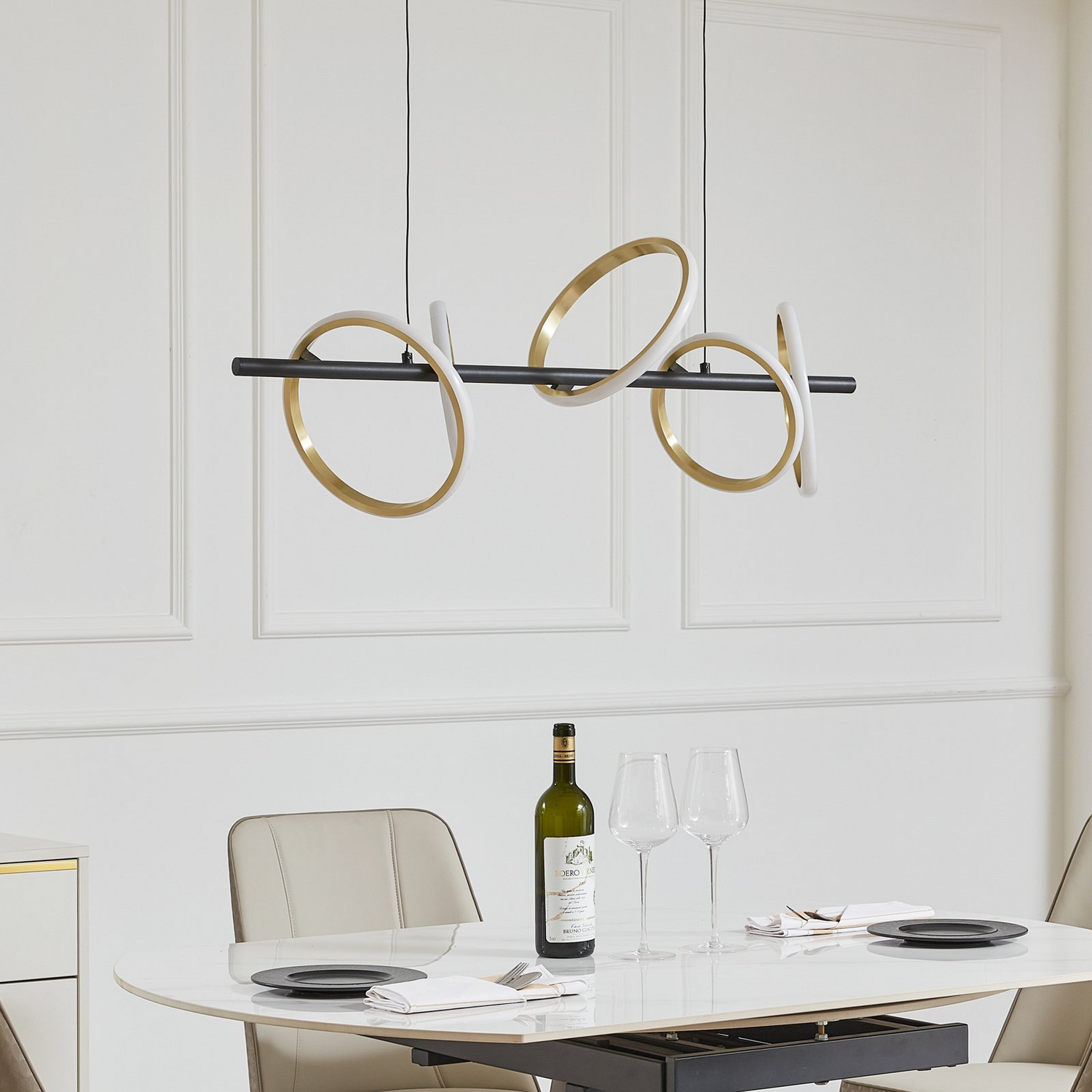 B-Ware Lucande Led Hängeleuchte Madu Hängelampe Leuchte Led Schwarz Metall 92,5 Cm L654 - 4251911778847